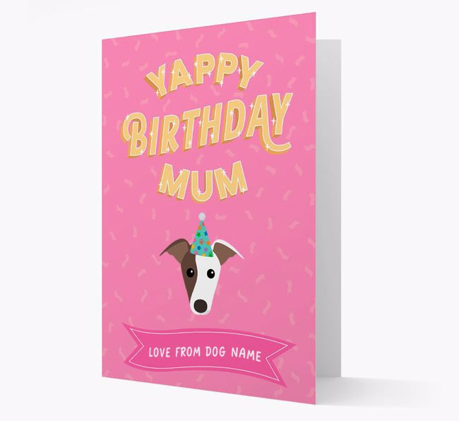 Yappy Birthday Mum : Personalised {breedCommonName} Card